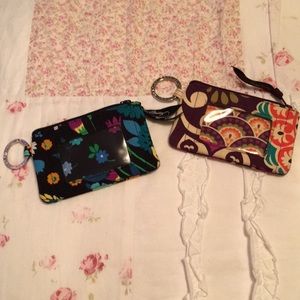 (2) Vera Bradley card & wallet holder